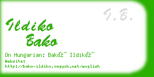 ildiko bako business card